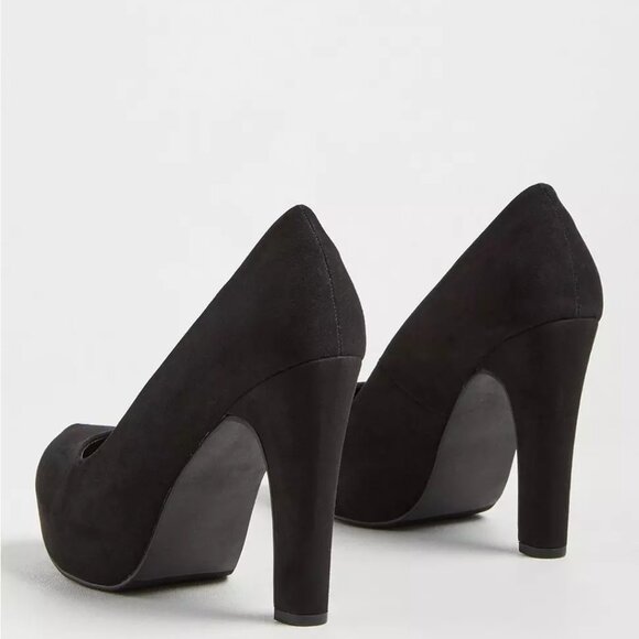 Torrid Platform Pump - Faux Suede Black (WW) - Picture 2 of 10